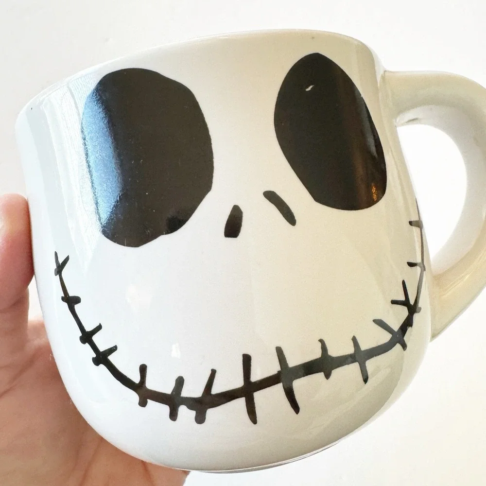 Disney Store Nightmare Before Christmas Jack Skellington Face Ceramic Mug Jumbo